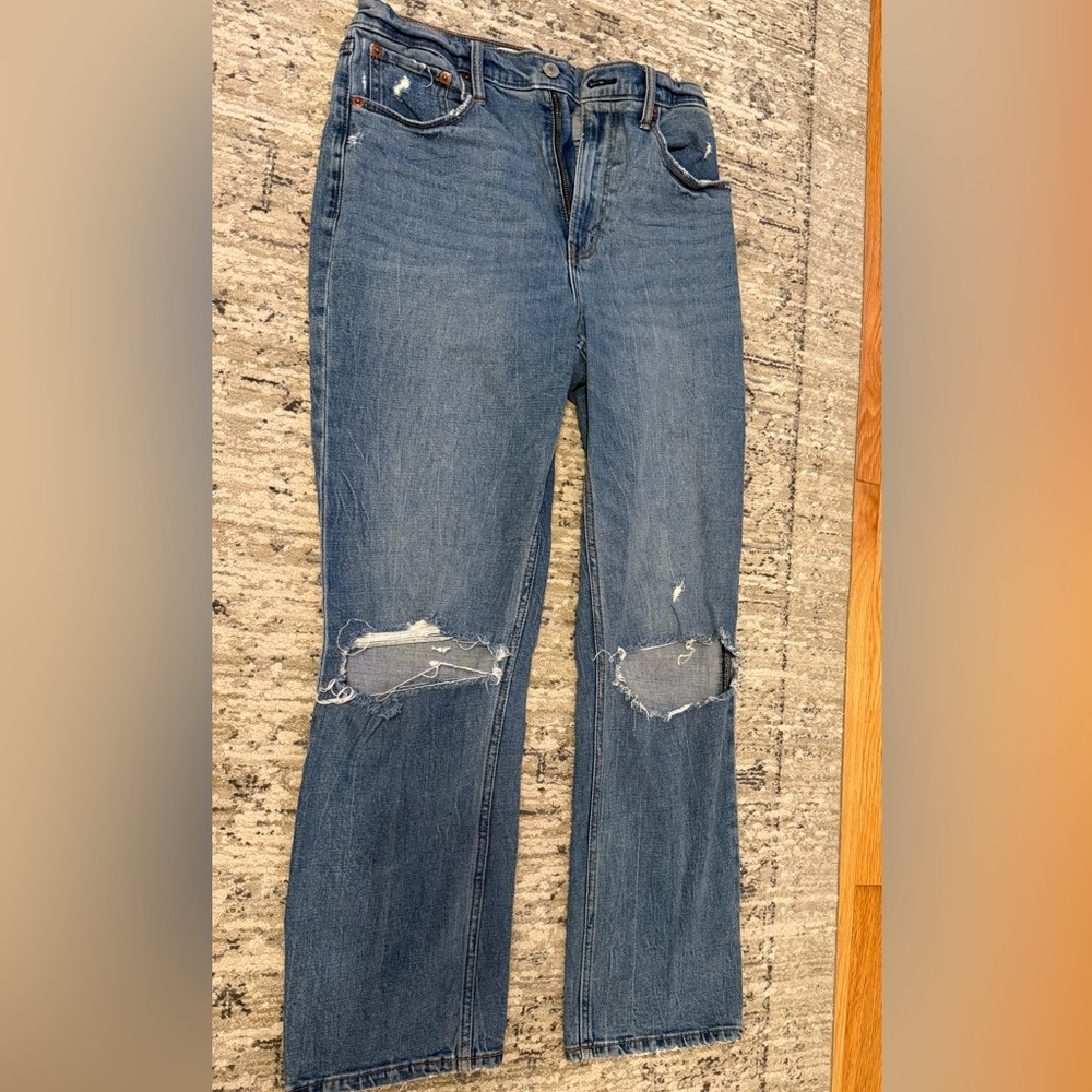 Abercrombie Ankle Straight Ultra High Rise